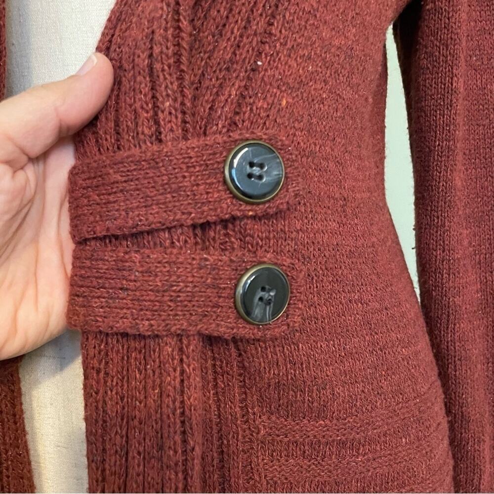 Fortune and Ivy Cardigan Open front Sweater Raiden Tab Women’s size Small Orange - Picture 5 of 10